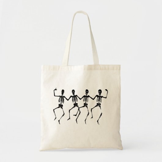 Dansend Skeleton Canvas tas (Voorkant)