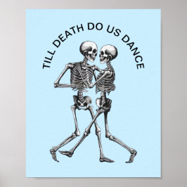 Dansend Skeleton Couple Poster