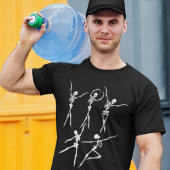 Dansend Skeleton crepy grappige ballerinas Hallowe T-shirt