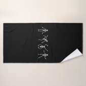 Dansend Skeleton Halloween Badhanddoek (Badhanddoek)