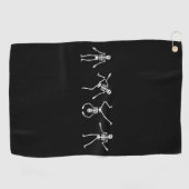 Dansend Skeleton Halloween Golfhanddoek (Horizontaal)