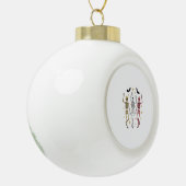 Dansend Skeleton Halloween Keramische Bal Ornament (Links)