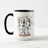 Dansend Skeleton Halloween Mok (Links)