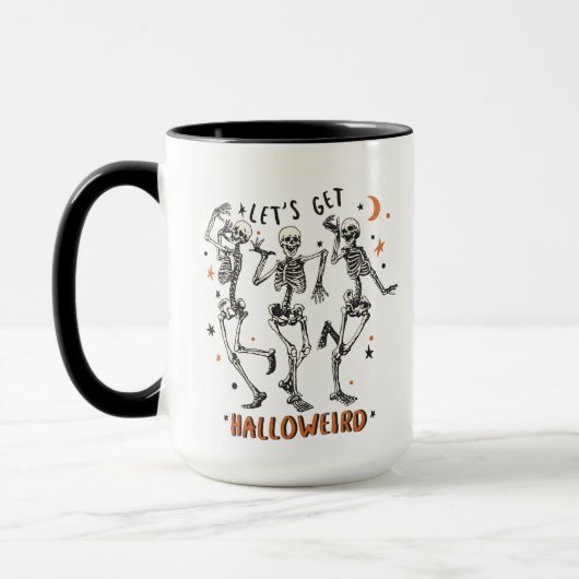 Dansend Skeleton Halloween Mok (Links)