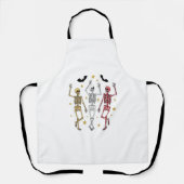 Dansend Skeleton Halloween Schort (Voorkant)