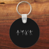 Dansend Skeleton Halloween Sleutelhanger (Voorkant)