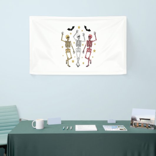 Dansend Skeleton Halloween Spandoek (Beurs)