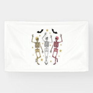 Dansend Skeleton Halloween Spandoek
