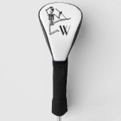 Dansend Skeleton Initiaal Golfheadcover (Voorkant)