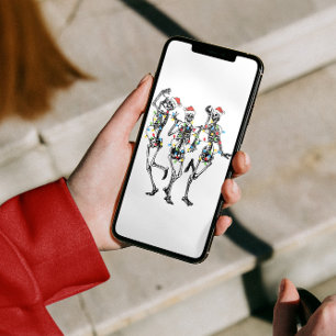 Dansend Skeleton Kerstmis Feestdagen Kaart