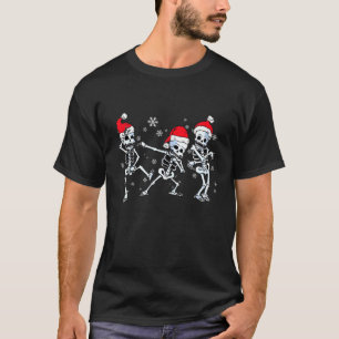 Dansend Skeleton Kerstmis T-shirt