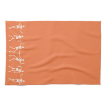 Dansend Skeleton Kitchen Towel (Oranje)