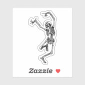 Dansend Skeleton Sticker (Vel)