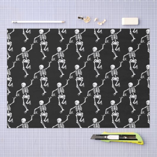 Dansend Skeleton Tissuepapier (Craft)