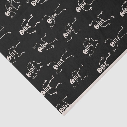 Dansend Skeleton Tissuepapier (Detail)