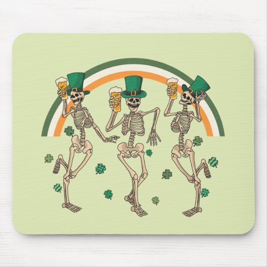 Dansend Skeletons St Patrick Muismat (Voorkant)