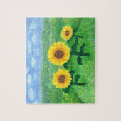 Dansend Sunflower Puzzle Legpuzzel (Verticaal)