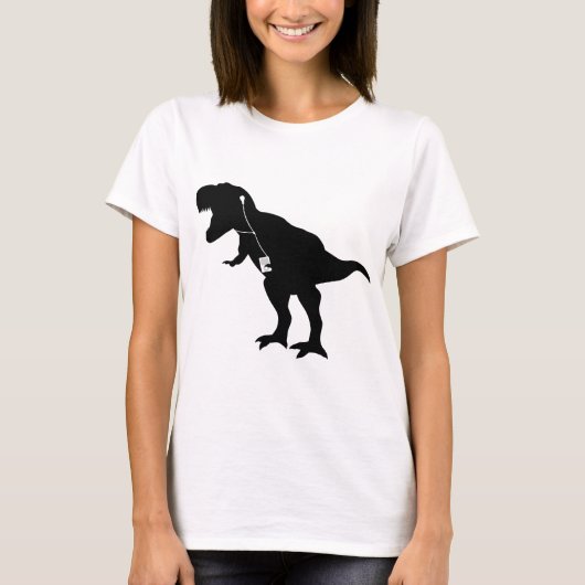 Dansend T-Rex-ontwerp T-shirt (Voorkant)