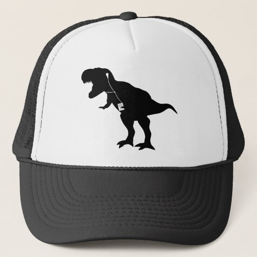 Dansend T-Rex-ontwerp Trucker Pet (Voorkant)