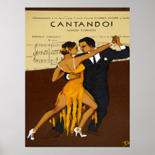 Dansend Tango Couple Poster
