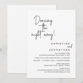 Dansend the Night Away, Wedding Elopement Party Kaart (Voorkant / Achterkant)