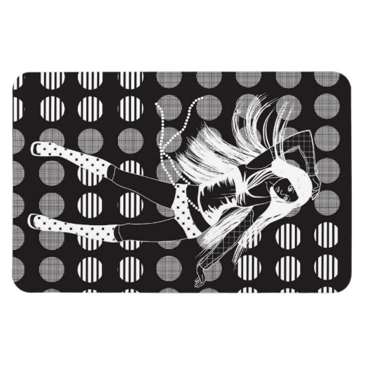 Dansend vriendin in het donker magneet (Horizontaal)