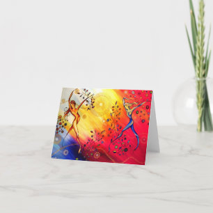 "Dansend" wenskaart door CatherineHayesArt Kaart