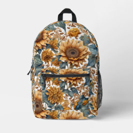 Dansend Zonnebloem Patronenontwerp Bedrukte Rugzak