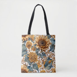 Dansend Zonnebloem Patronenontwerp Draagtas