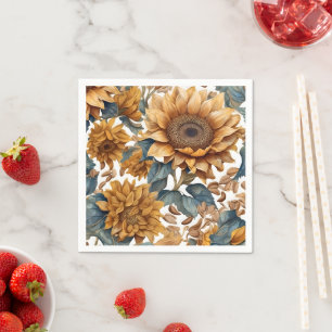 Dansend Zonnebloem Patronenontwerp Servet