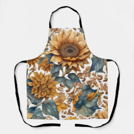 Dansend Zonnebloemen Patroonontwerp Schort