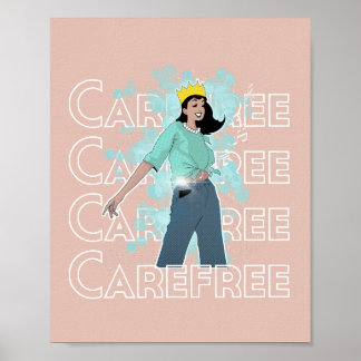 Dansend zorgeloos meisje poster