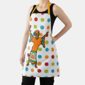 Dansende Afrikaanse vrouw op Polka Dots Schort (Insitu)