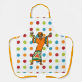 Dansende Afrikaanse vrouw op Polka Dots Schort (Voorkant)