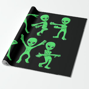 Dansende Aliens Dance Challenge Halloween Cadeaupapier