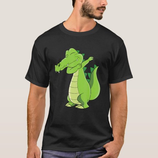 Dansende Alligator Funny Dabbing Alligator T-shirt (Voorkant)