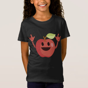 Dansende appel Grappig vegan gezond fruit dans lie T-shirt