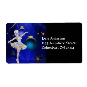 Dansende Ballerina 2b kerstAdresetiketten Etiket