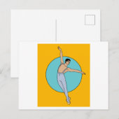 Dansende Ballerina Ballet Figures Briefkaart (Voorkant / Achterkant)