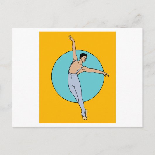 Dansende Ballerina Ballet Figures Briefkaart (Voorkant)