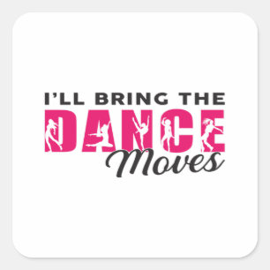 Dansende Ballerina Dance Queen Dancer Gift Idee Vierkante Sticker