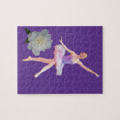 dansende ballerina in Paars en wit Legpuzzel (Horizontaal)