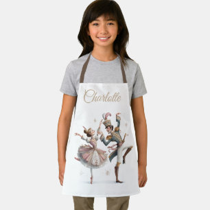 Dansende Ballerina & Prins Aangepaste Naam Kindere Schort