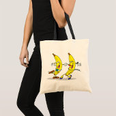 Dansende bananen Canvas tas