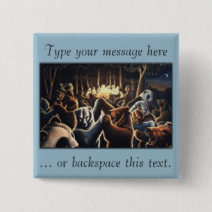 Dansende Beer Buttonnen Pin Party Animal Art Butto Vierkante Button 5,1 Cm