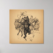 Dansende Beer  Circus Art Canvas Afdruk (Voorkant)