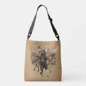 Dansende Beer  Circus Art Crossbody Tas (Achterkant)