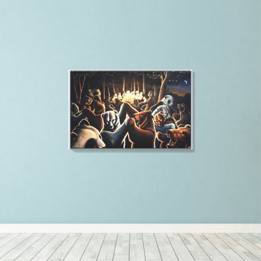 Dansende Beren Art Prints Beer Art Posters (Insitu (Houten vloer))