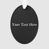 dansende Beren Black Silhouette Trees Owl Ornament (achterkant)