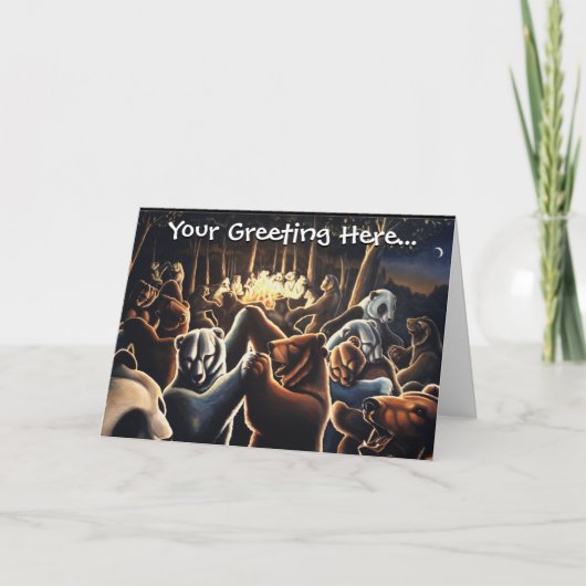 Dansende Beren Groeten Custom Kaarten Art Kaarten (Voorkant)